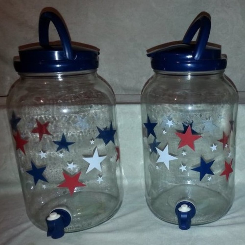 Vtg Beverage Dispenser for Ice Tea, Lemonade,Juice handle/lid/Faucet MADE IN USA